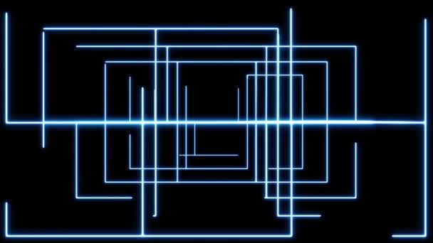 ネオンVjループパック1 25In1 ブルーネオンVjループパック ライトネオンラインVjネオンループ 07秒フルHdクリップ — ストック動画