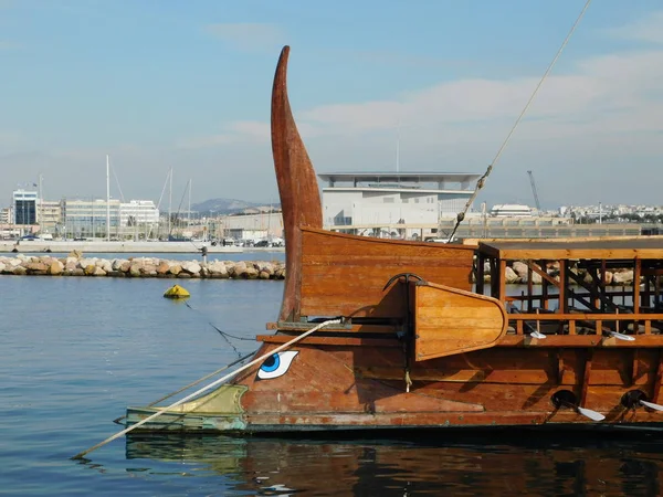 Dezember 2018 Faliro Athen Griechenland Der Vordere Teil Eines Trireme — Stockfoto