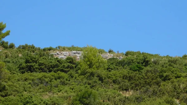 Ruines Ancienne Ville Eleftherae Attique Grèce — Photo