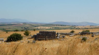 Plataea antik kenti kalıntıları ve Yunanlılar Boeotia, Yunanistan'da, Yunanlılar Persler yendi M.Ö. 479, ünlü savaş savaş manzarası