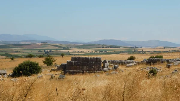 Ruinerna Den Antika Staden Plataea Och Bild Slagfältet Den Berömda — Stockfoto