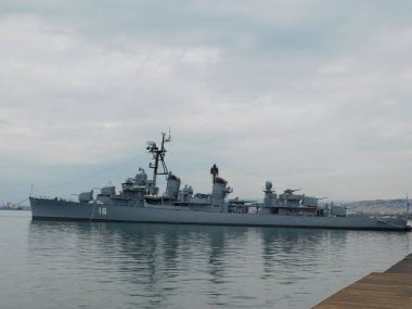 Eylül 2019, Selanik, Yunanistan. Eski, İkinci Dünya Savaşı, Fletcher sınıfı, destroyer Velos, eski Uss Charrette