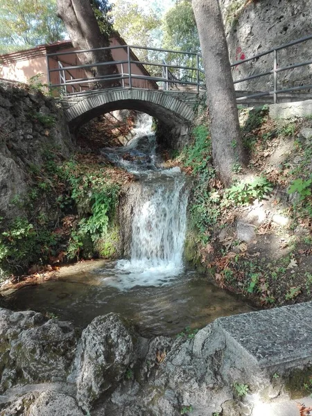 View Bridge Waterfall Lake City Edessa Northern Greece — Stock Photo, Image