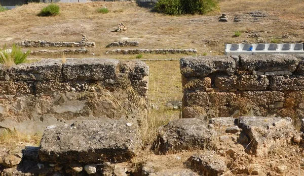 Ruinas Del Teatro Antigua Ciudad Euonymos Alimos Ática Grecia — Foto de Stock