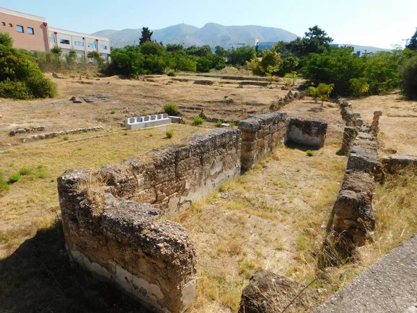 Ruines Théâtre Ville Antique Euonymos Alimos Attique Grèce — Photo