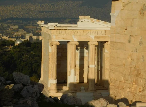 Вигляд Стародавнього Храму Афіни Ніке Акрополі Греція — стокове фото