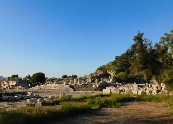 Avril 2018 Eleusis Elefsina Grèce Entrée Ancien Complexe Bâtiments Culte — Photo