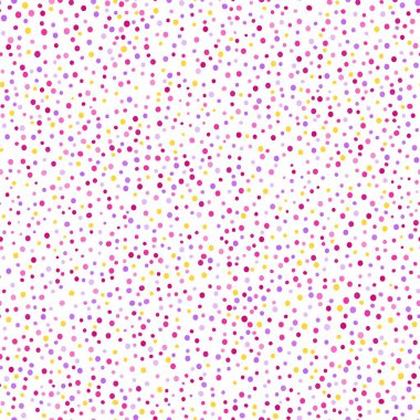 Mor ve sarı rastgele noktalar seamless modeli, vektör arka plan