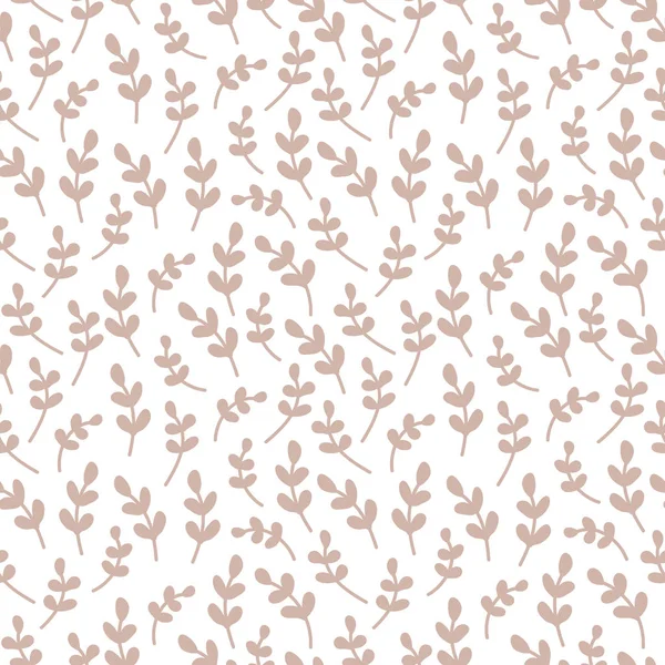 Basit pastel yaprak desen. Sorunsuz doodle arka plan. Vektör çizim.