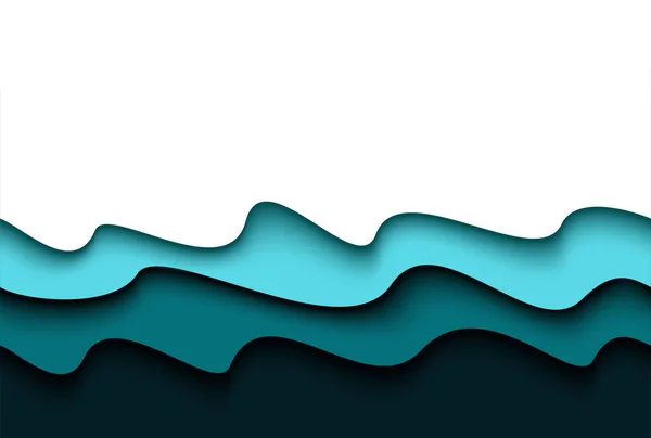 Dekorasyon için trendy soyut kartı sorunsuz dalga sınır papercut ile. Tekrar arka plan. Kapak düzeni şablonu. Vektör zemin.