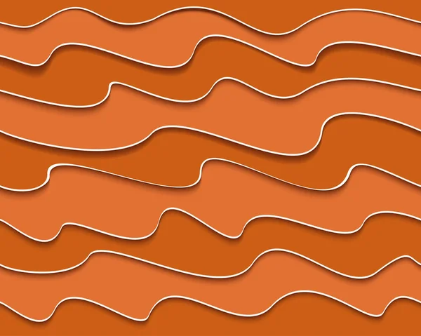 Orange cut wave pattern. Seamless background. Vector illustration. — Stock Vector