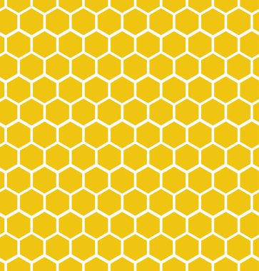 Altıgen petek Dikişsiz arka plan. Geometrik dekoratif basit doku. Vektör Illustration.