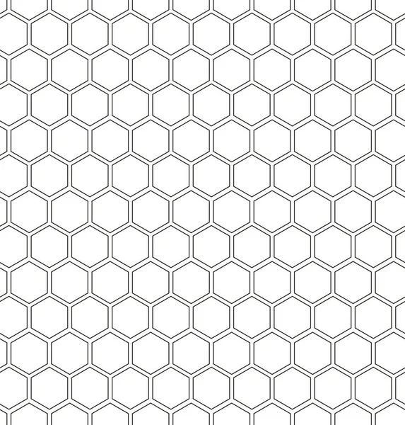 Altıgen petek Dikişsiz arka plan. Geometrik Anahat basit doku. Vektör Illustration.