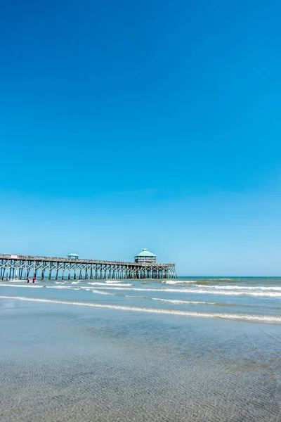 Folly Beach Charleston South Carolina Atlantik — Stockfoto