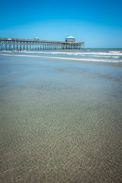 Follia Spiaggia Charleston Sud Carolina Sull Oceano Atlantico — Foto Stock