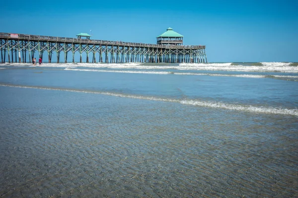 Loucura Cais Praia Charleston Carolina Sul — Fotografia de Stock