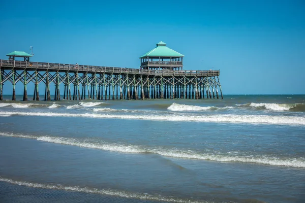 Folly Beach Pier Charleston Zuid Carolina — Stockfoto