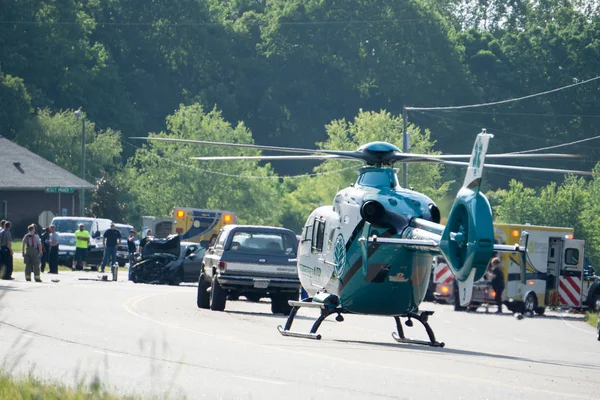 Accidente Grave Rescate Por Emergencia Helicóptero —  Fotos de Stock