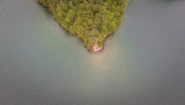 Aérea Carolina Del Sur Lake Jocassee Gorges Upstate Mountains — Foto de Stock