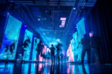 arka plan için insanlarla soyut bulanık olay