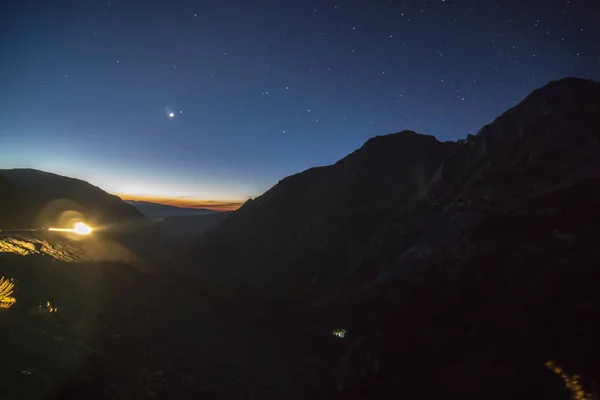 Yosemite Nationaal Park Landschappen Nachts Vroeg Voor Zonsopgang — Stockfoto