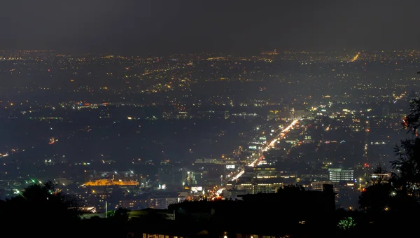 Hollywood Hills Gece Hollywood Sign Yakınındaki Vadisi — Stok fotoğraf