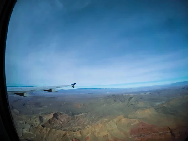 Num Avião Que Sobrevoa Vale Fogo Perto Las Vegas — Fotografia de Stock