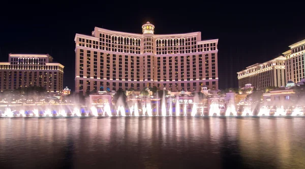 Spectacle Eau Fontaine Renommée Mondiale Las Vegas Nevada — Photo