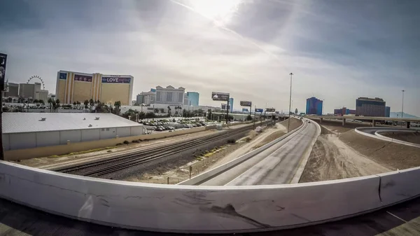 Las Vegas Skyline View Highway — Stock Photo, Image