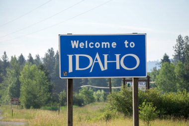 Idaho devlet otoyol işareti için hoş geldiniz
