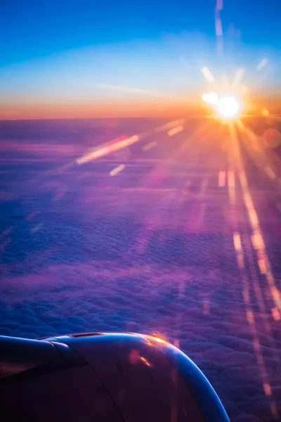 Blick Aus Dem Fenster Eines Flugzeugs — Stockfoto