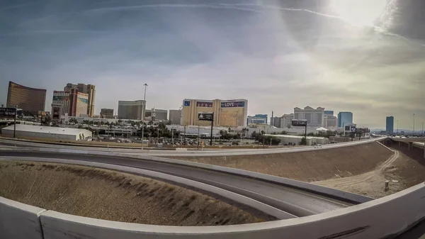 Las Vegas Panorama Pohled Dálnice — Stock fotografie