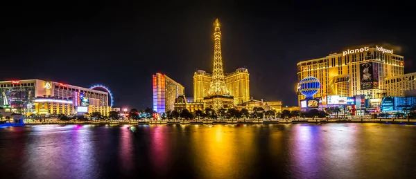 Nigh Panoramę Miasta Życia Las Vegas Stanie Nevada — Zdjęcie stockowe