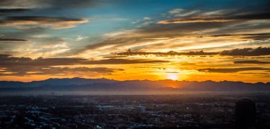 erken sabah gündoğumu Vadisi yangın ve las vegas üzerinde