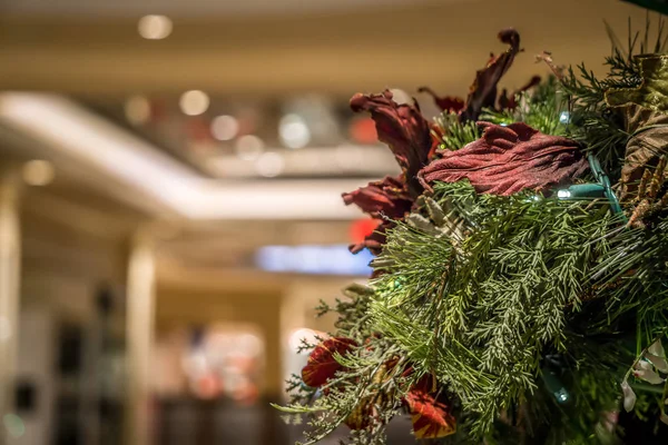 Mooie Indoor Kerstdecoraties Rond Venetiaanse Palazzo Voedsel Hof Las Vegas — Stockfoto