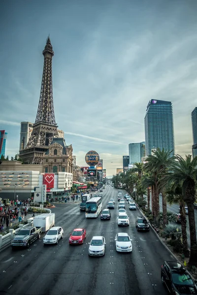 Vista Sulla Replica Della Torre Eiffel Paris Hotel Casino Las — Foto Stock