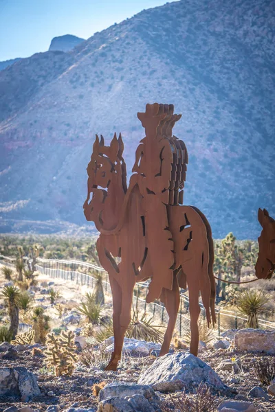 Uitzicht Van Het Landschap Rond Las Vegas Red Rock Canyon — Stockfoto
