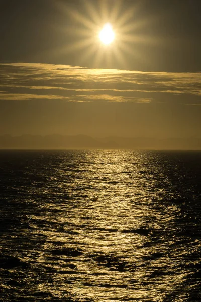 Océan Pacifique Coucher Soleil Huntington Plage Californie — Photo