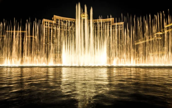 Espectáculo Agua Fuente Fama Mundial Las Vegas Nevada —  Fotos de Stock