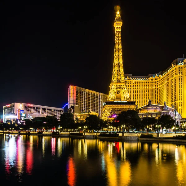 Vida Nocturna Horizonte Ciudad Las Vegas Nevada — Foto de Stock