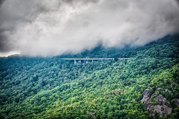 Linn Bucht Viadukt Und Kurvenreichen Kurvenreichen Straßen Bergen Von — Stockfoto