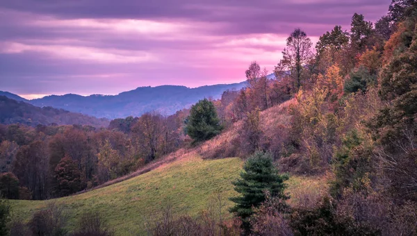 Autumn Season Sunset Boone North Carolina Landscapes — Stock Photo, Image