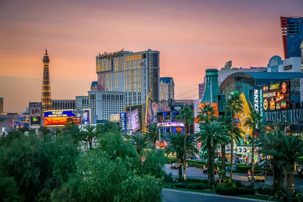 Světla Měst Večer Nevada Las Vegas Uliční Pohledy — Stock fotografie