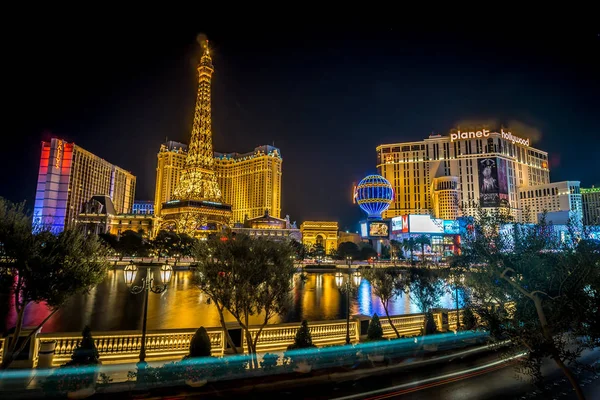 Vida Nocturna Horizonte Ciudad Las Vegas Nevada — Foto de Stock