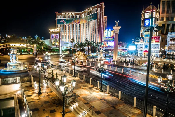 Světla Měst Večer Nevada Las Vegas Uliční Pohledy — Stock fotografie