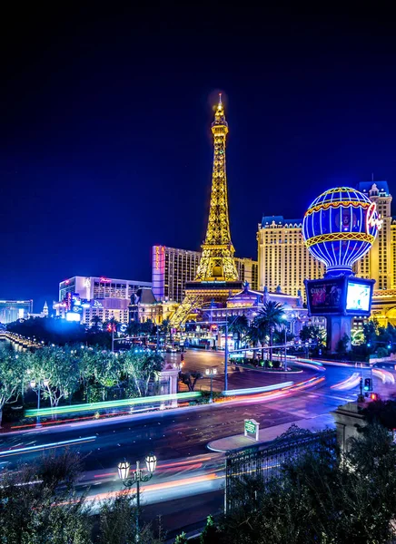 Vida Nocturna Horizonte Ciudad Las Vegas Nevada — Foto de Stock