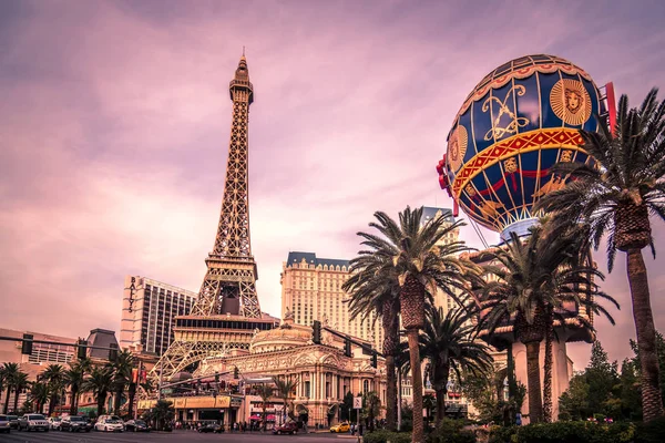 Vista Sulla Replica Della Torre Eiffel Paris Hotel Casino Las — Foto Stock