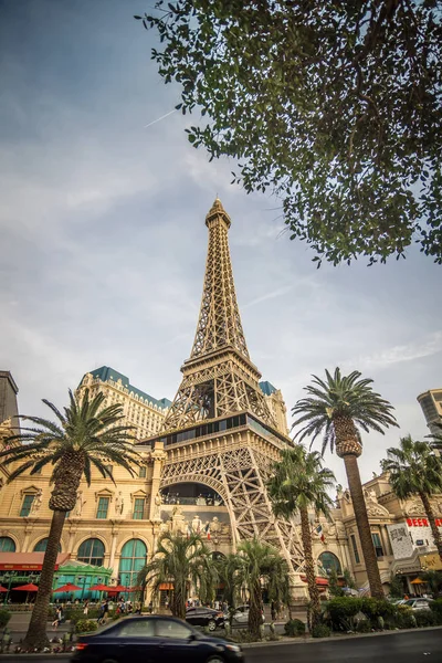 stock image View on the replica of Eiffel Tower at Paris Hotel & Casino. Las vegas