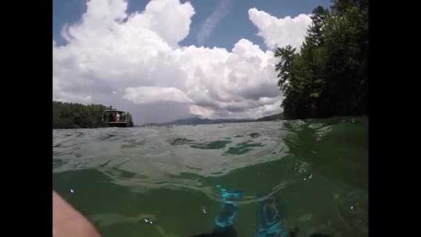 Bellissimo Scenario Naturale Sul Lago Jocassee Sud Carolina — Video Stock