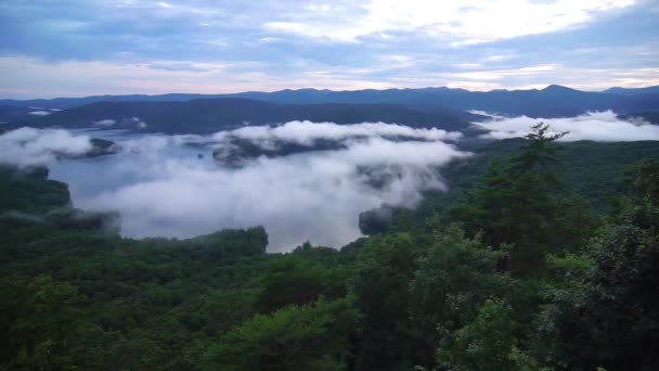 Pemandangan Alam Yang Indah Danau Jocassee Selatan Carolina — Stok Video